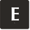 Engraved Door Sign With Letter E