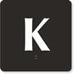 Engraved Door Sign With Letter K
