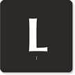 Engraved Door Sign With Letter L