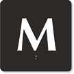 Engraved Door Sign With Letter M