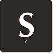 Engraved Door Sign With Letter S