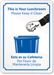 Bilingual Lunchroom Please Keep it Clean Sign