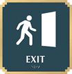 Exit, with Braille Sign