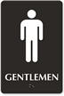 Tactile Touch Braille Engraved Sign With Male Pictogram