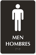 Tactile Touch Braille Bilingual Engraved Sign for Men