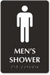 Men's Shower Tactile Touch Braille Engraved Door Sign