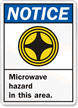 Microwave Hazard In This Area (graphic) Sign