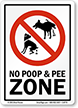 No Poop And Pee Zone Sign