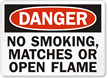 Danger No Smoking, Matches Sign