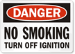 Danger: No Smoking Turn Off Ignition