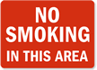 No Smoking In This Area Sign