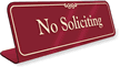 No Soliciting Sign
