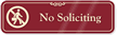 No Soliciting with Graphic ShowCase™ Wall Sign