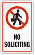 No Soliciting Sign