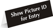 Show Picture ID for Entry Sign