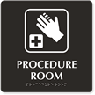 Procedure Room First Aid Symbol TactileTouch Braille Sign
