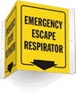 Emergency Escape Respirator (with arrow)