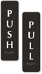 Pull/Push Vertical Set Engraved Door Sign