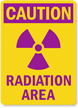 Caution Radiation Area Sign