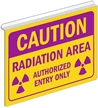 Caution Radiation Area Authorized Entry Only Sign