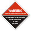 Warning Radio-Frequency Radiation Hazard Sign