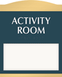 Room Name Sign, ¾ in. raised letters braille