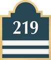 2 Slot Room Sign, raised number braille