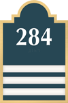 3 Slot Room Sign, raised number braille