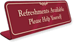 Refreshments Available Help Yourself Sign