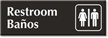 Restroom Engraved Sign with Male & Female Pictograms