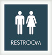 Restroom w/M/F Symbol Sign