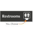 Unisex Engraved Restrooms Sign
