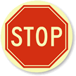 STOP Floor Glow Sign