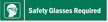 Safety Glasses Required Stacking Magnetic Door Sign