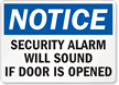 Notice Security Alarm Sound Sign