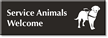 Service Animals Welcome Select-a-Color Engraved Sign