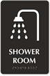 Shower Room Tactile Touch Braille Sign
