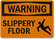 Warning Slippery Floor Sign