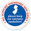 SmokeFree New Jersey Window Decal