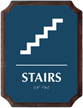 Stairs Braille TactileTouch Wood Plaque