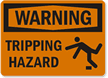 Warning Tripping Hazard Sign