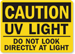 Caution UV Light Sign