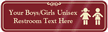 Boys / Girls Unisex Restroom Symbol Sign