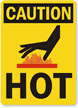 Caution Hot Sign