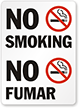 No Smoking / No Fumar (symbol) Sign