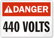 Danger (ANSI): 440 Volts