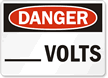 Danger Volts Sign