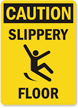 Caution Slippery Floor Sign