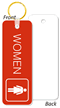 WOMEN Bathroom Keychain, 1-3/4 in. x 5 in.