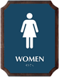 Women Braille TactileTouch Wooden Plaque